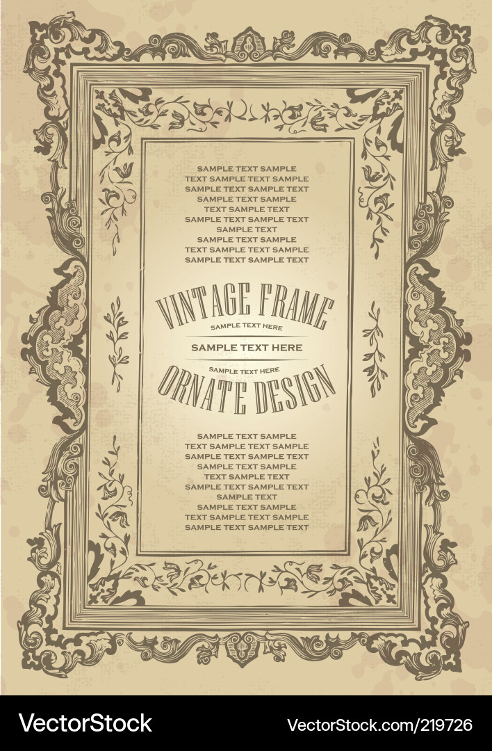 Elegant Vintage Frame Vector Image