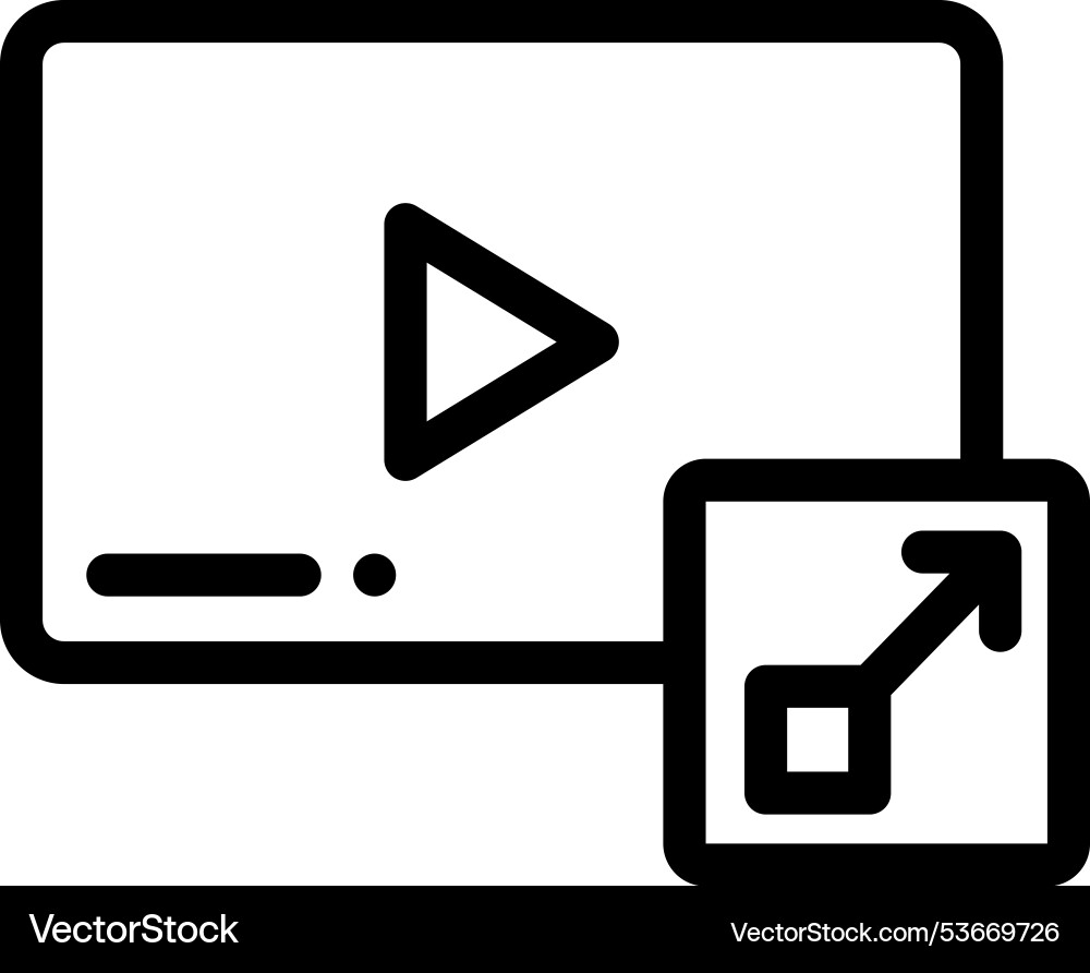 Expand icon thin linear style design isolated Expand icon thin linear style design isolated vector image