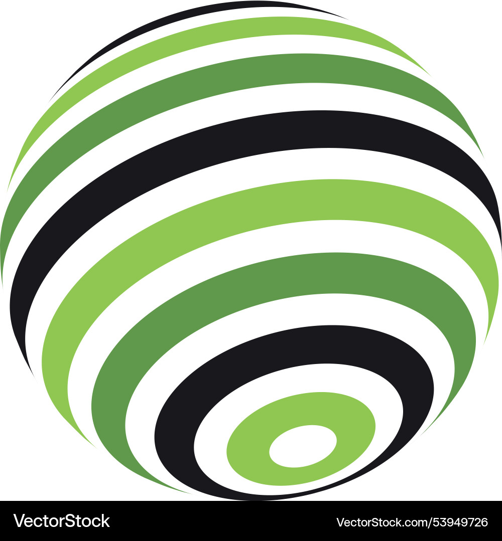 Globe umgeben von einem grünen Kreis bereit Logo Globe umgeben von einem grünen Kreis bereit Logo vektorbild