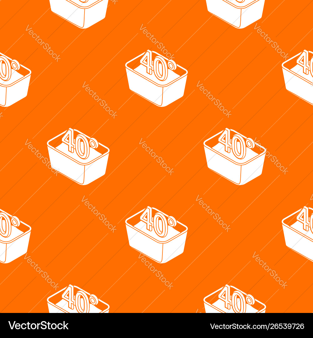 Hand wash 40 degrees celsius pattern orange Hand wash 40 degrees celsius pattern orange Vector Image