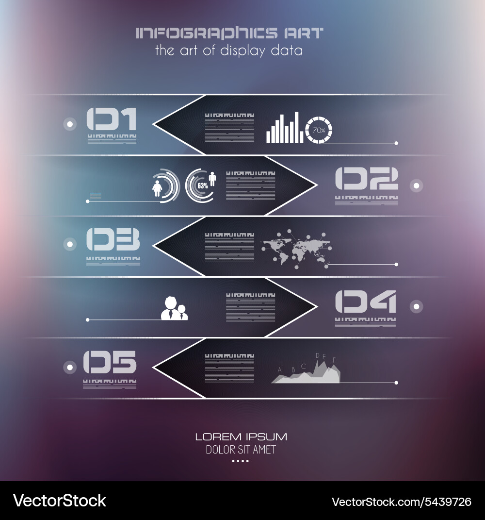 Modern Data Visualization Template vector image