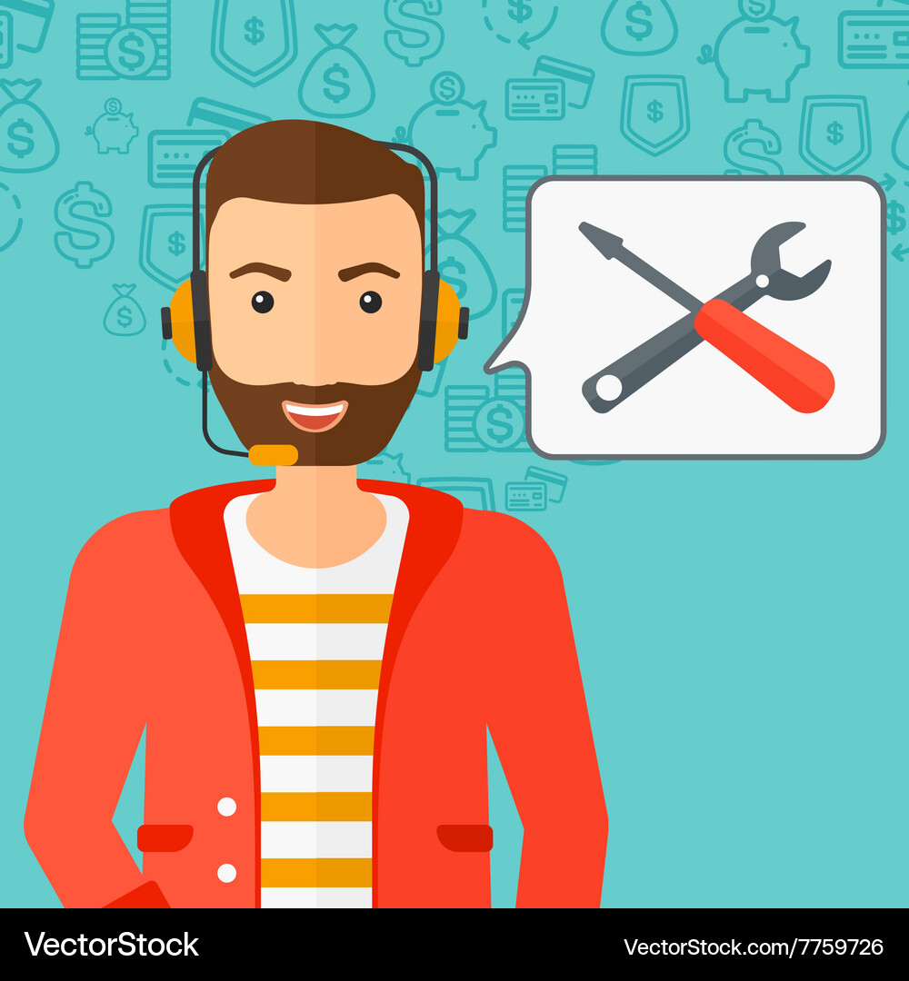 Operator of technical support Vector Image