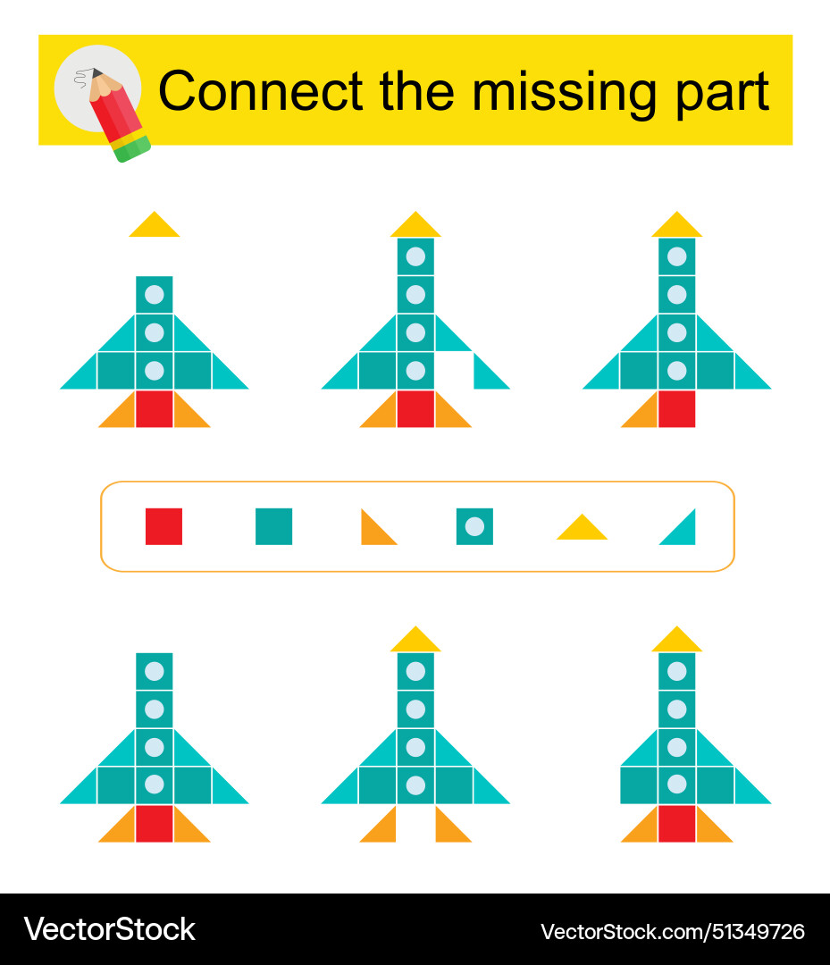 Task for the development of attention and logic Task for the development of attention and logic vector image