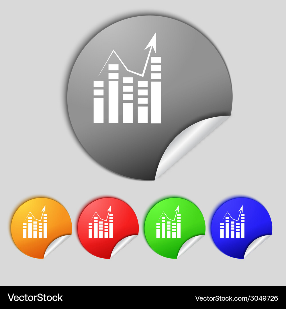 Text file icon add document with chart sign Vector Image
