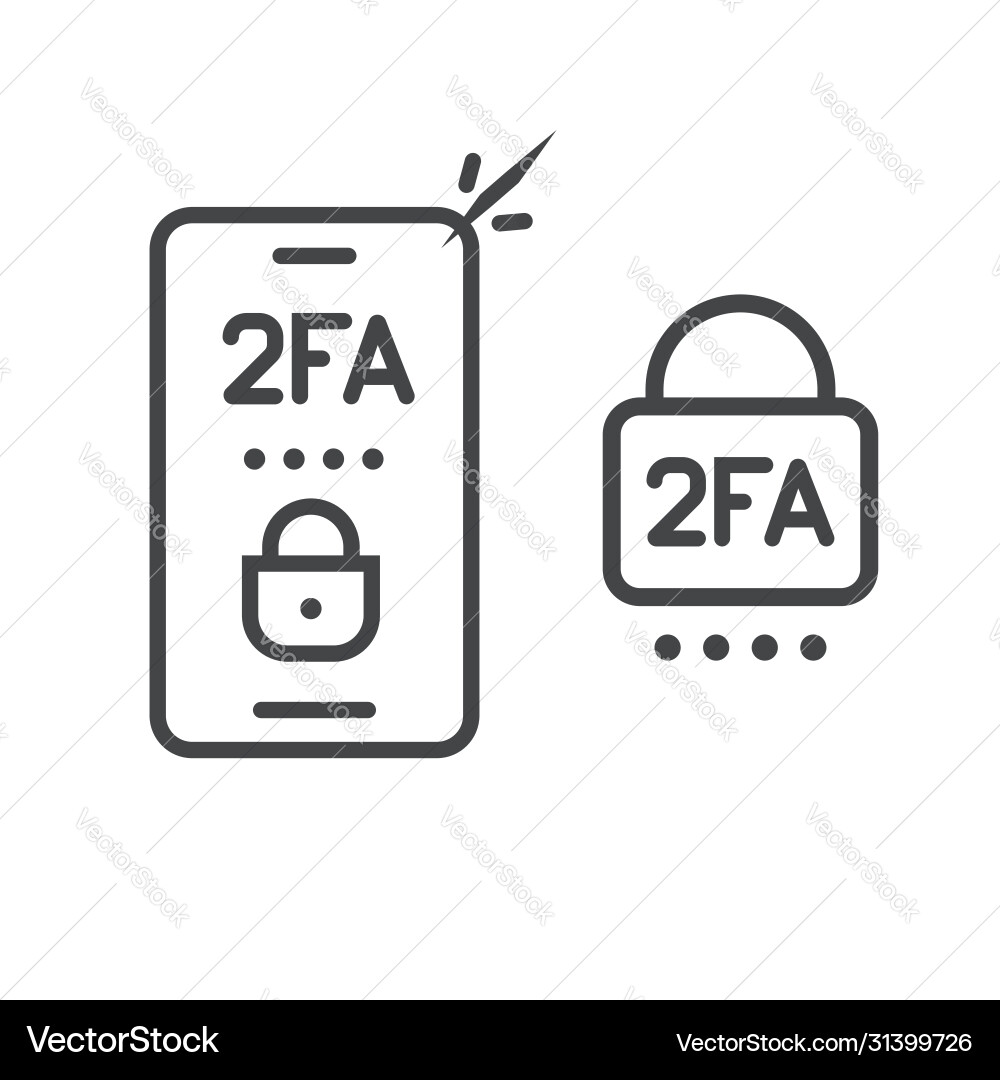 Two-Factor Authentication Icon vector image