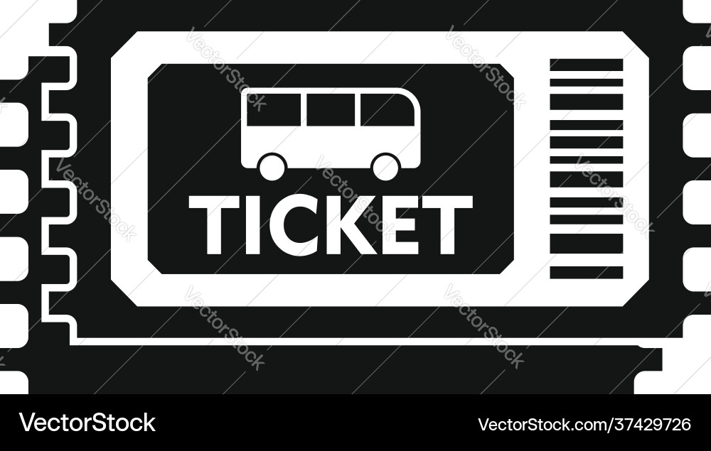 Validator bus ticket icon simple style vector image