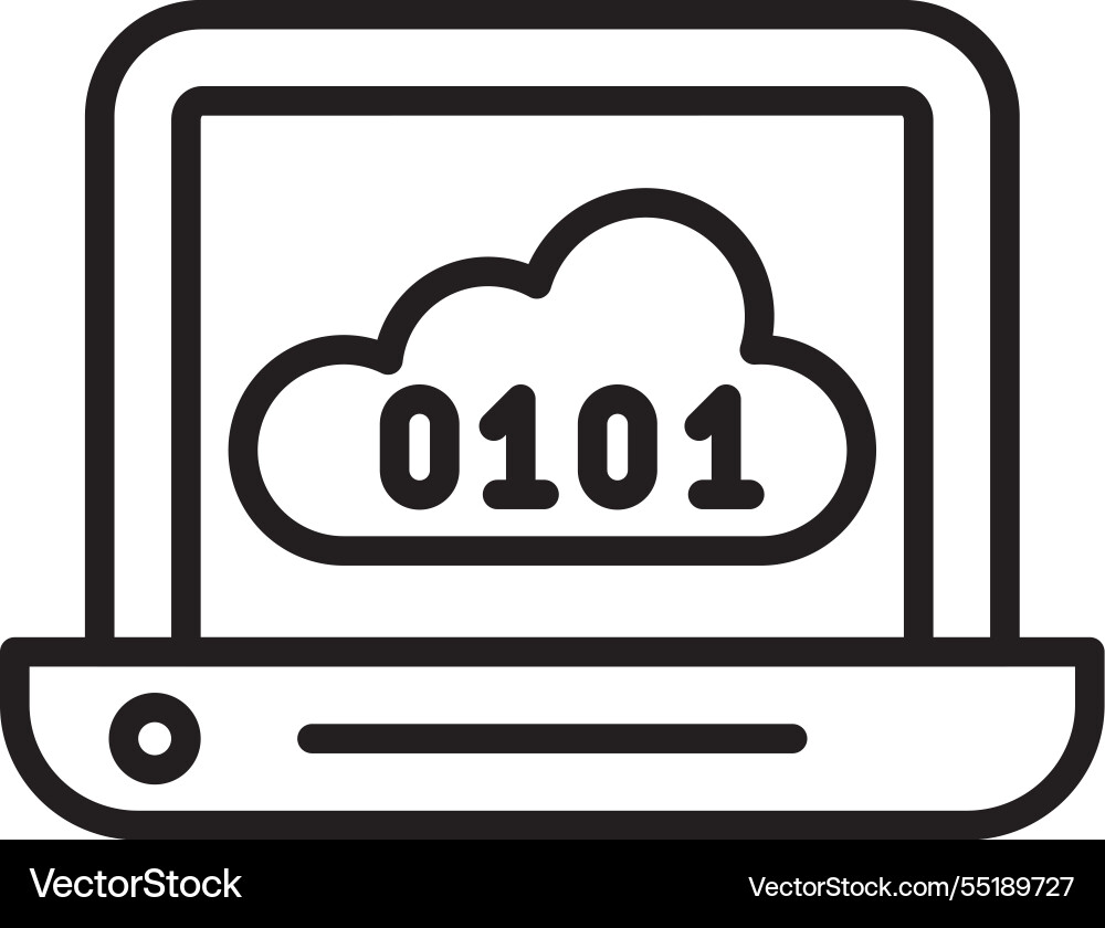 Binary code line icon design vector image