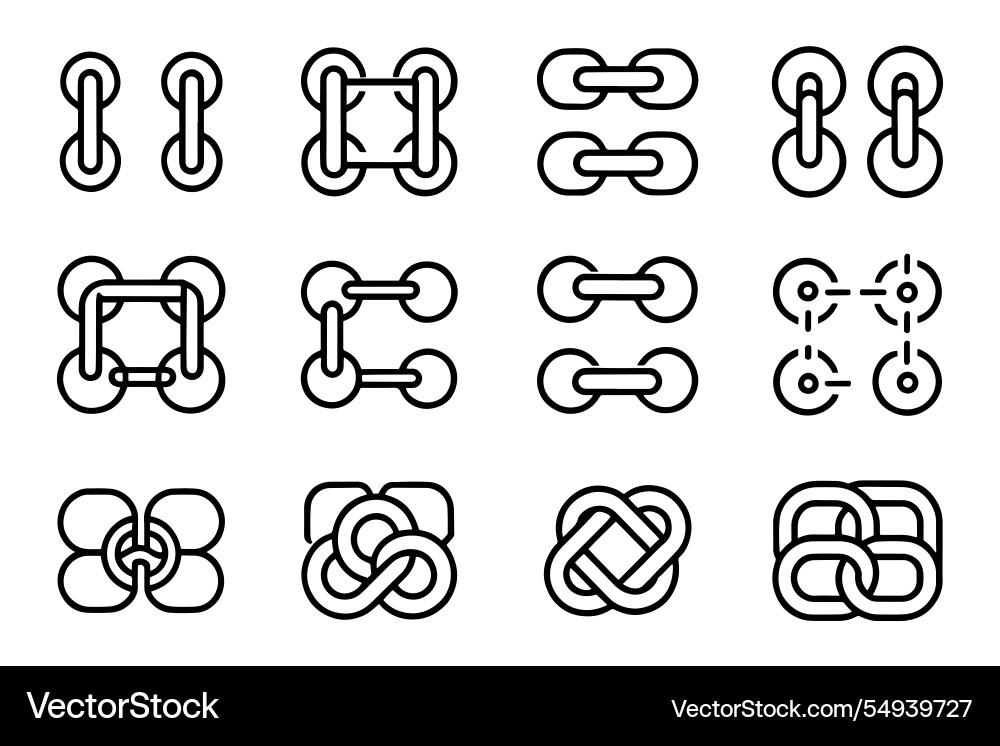 Chain motif representing the idea of linking Chain motif representing the idea of linking vector image