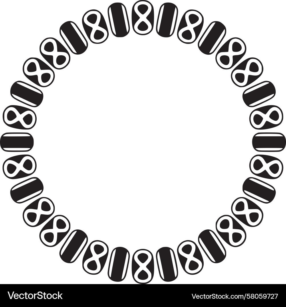 Circular Number Pattern Vector Image
