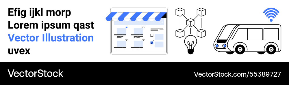 Digital retail blockchain technology and smart Digital retail blockchain technology and smart vector image
