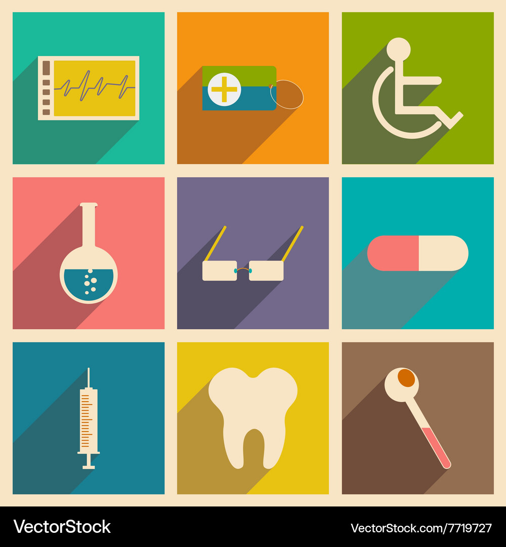 Flat with shadow concept and mobile application Vector Image