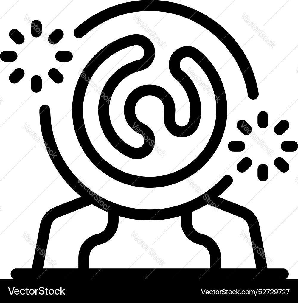 Person thinking about problem solving with idea Person thinking about problem solving with idea vector image
