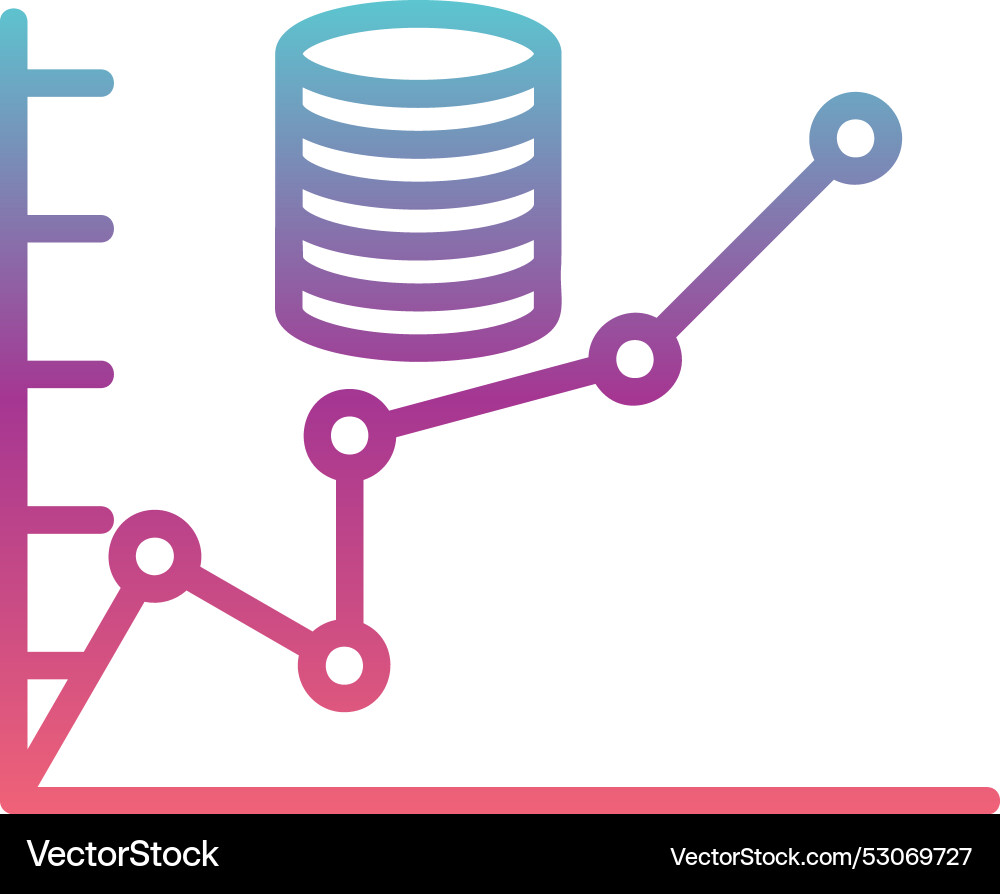 Prediction line gradient design Vector Image