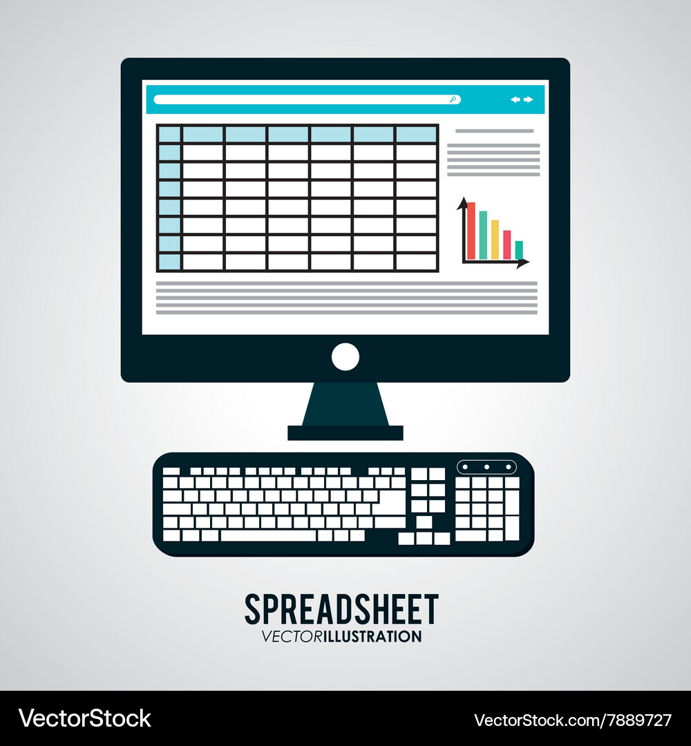 Spreadsheet Data Analysis Icon Vector Image