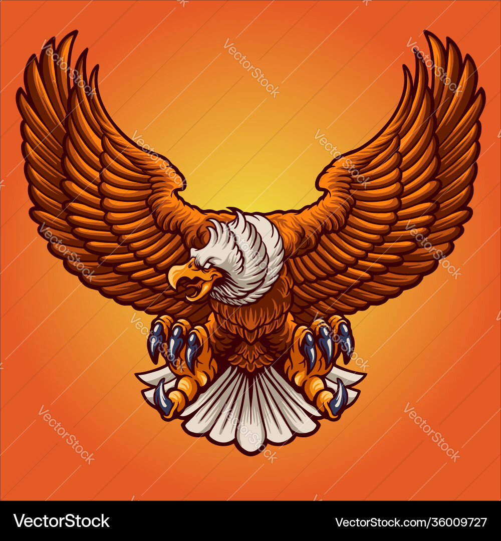 Strong eagle mascot Royalty Free Vector Image - VectorStock