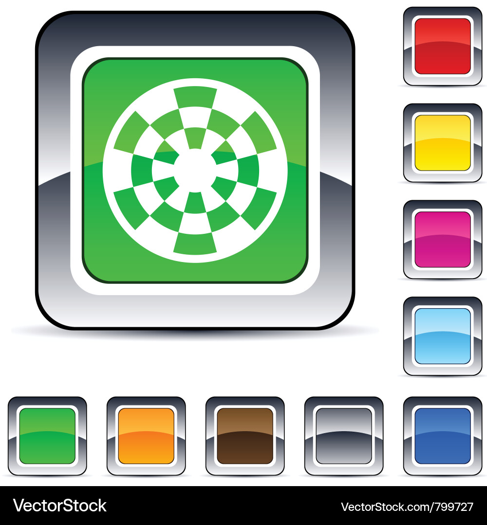 Target square button Vector Image