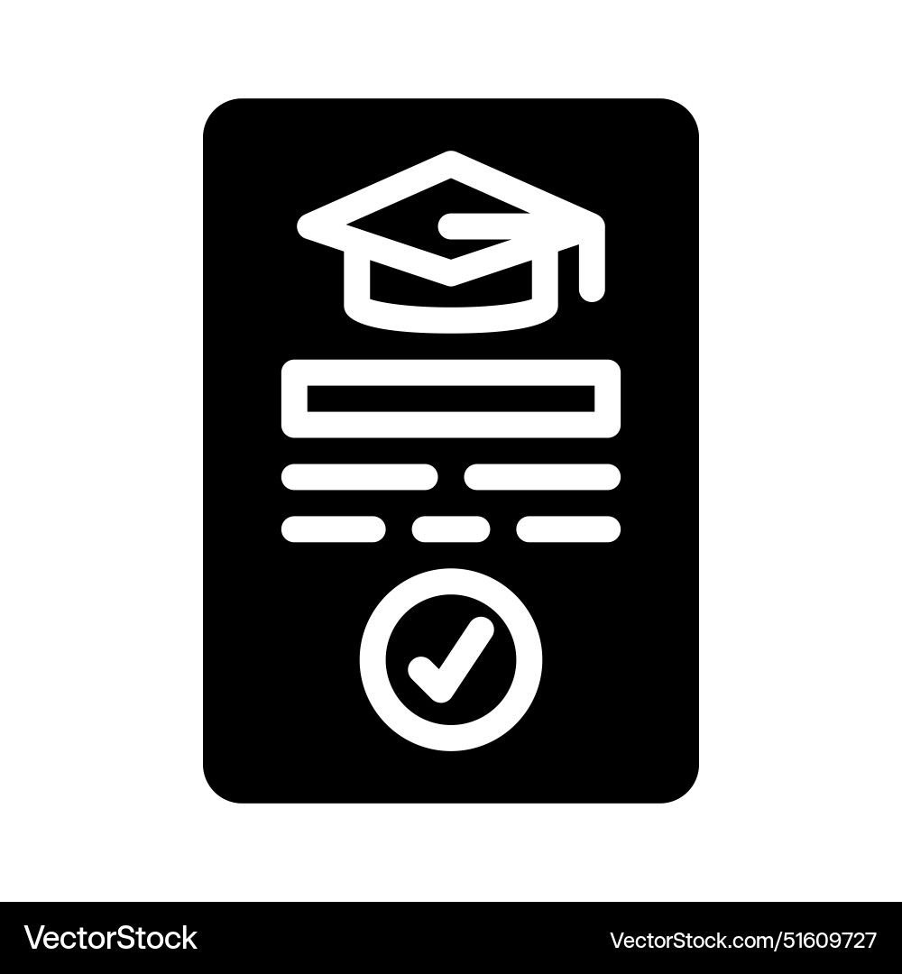 University certificate icon with a soild style University certificate icon with a soild style Vector Image