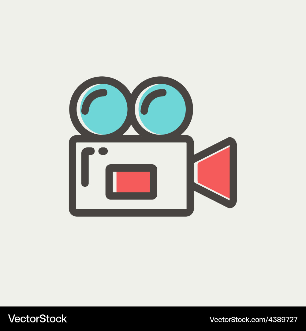 Video camera thin line icon Royalty Free Vector Image