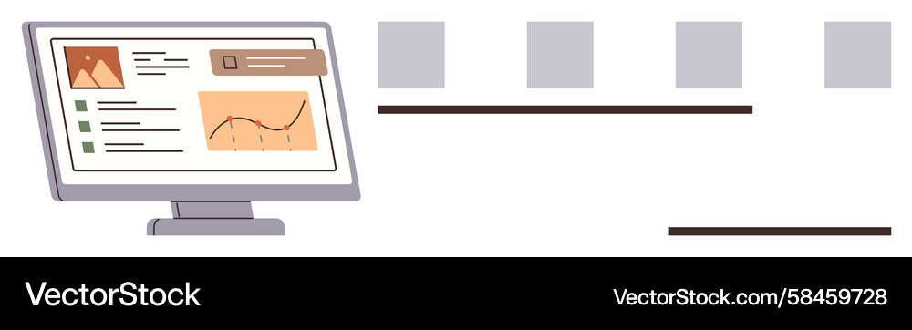 Data Insights Dashboard Vector Image