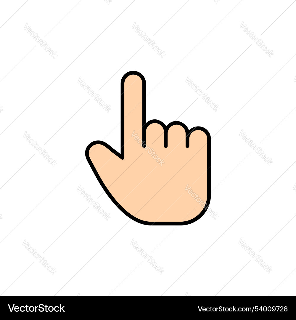 Hand pointer icon isolated on white background vector image