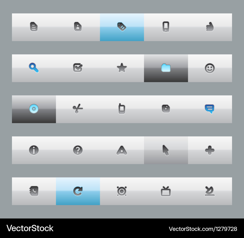 Interface buttons vector image