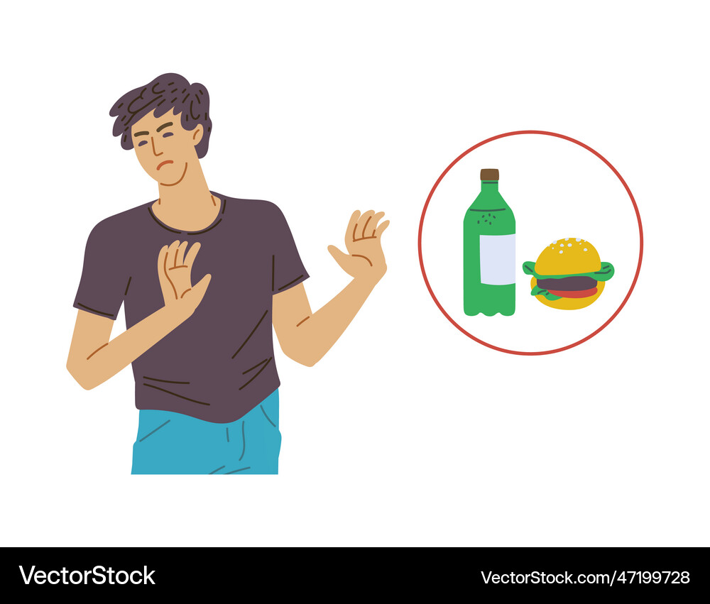 https://cdn.vectorstock.com/i/1000v/97/28/man-saying-no-and-refusing-unhealthy-food-flat-vector-47199728.jpg