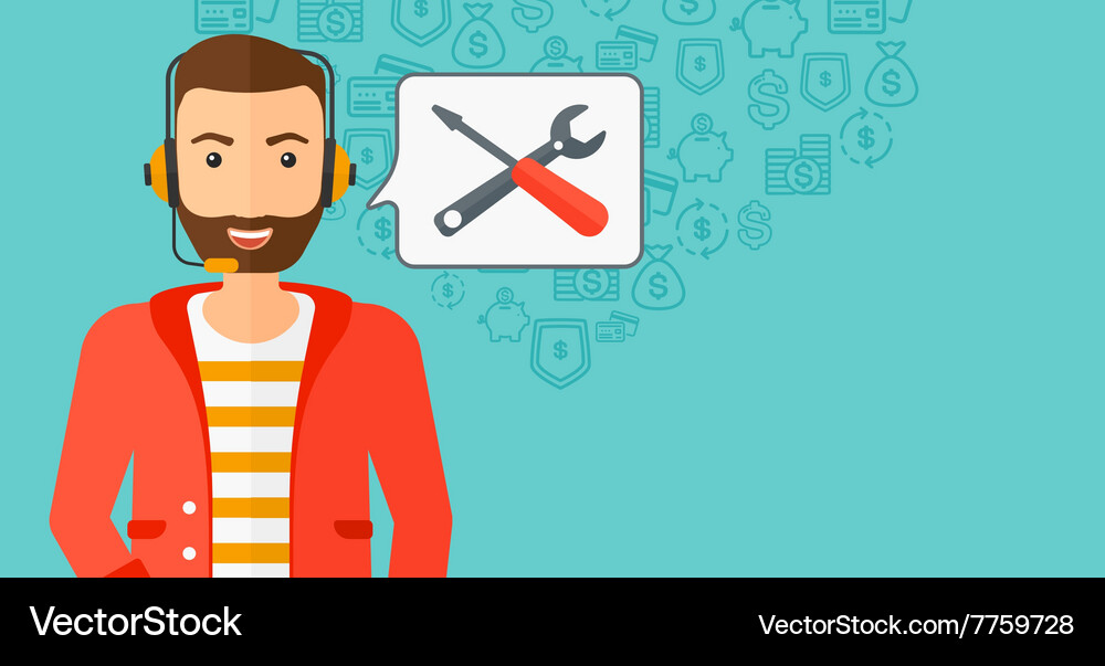Operator of technical support Vector Image
