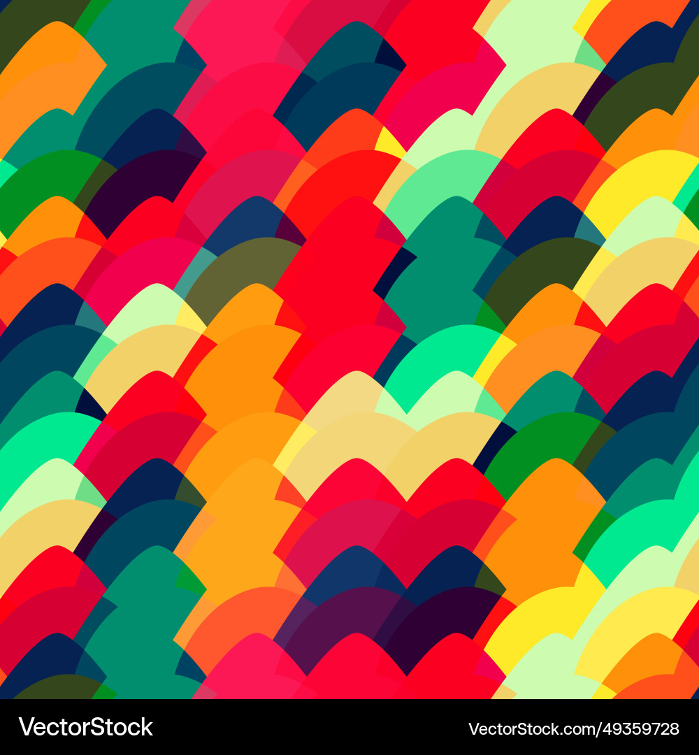 Retro colourful mosaic seamless pattern vector image