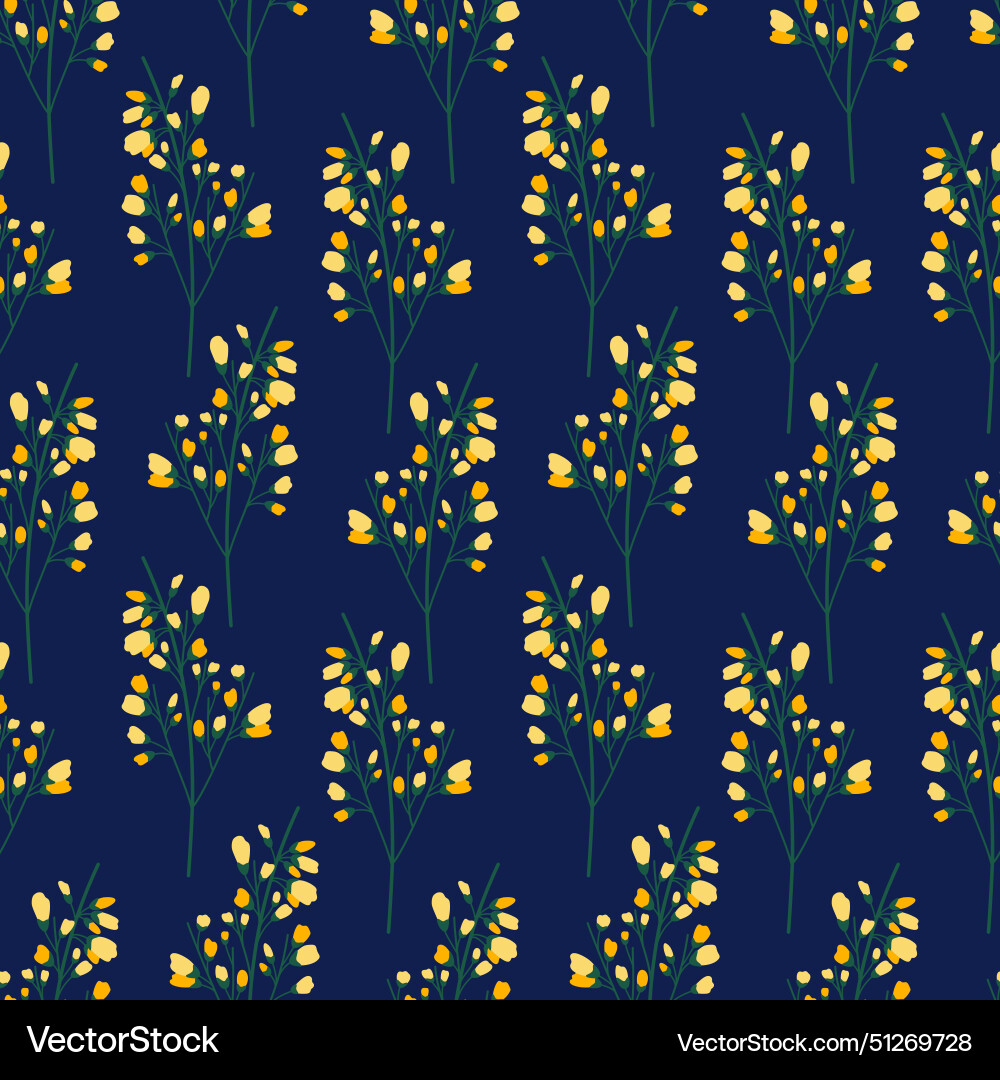 Seamless pattern of branches with many small Seamless pattern of branches with many small vector image