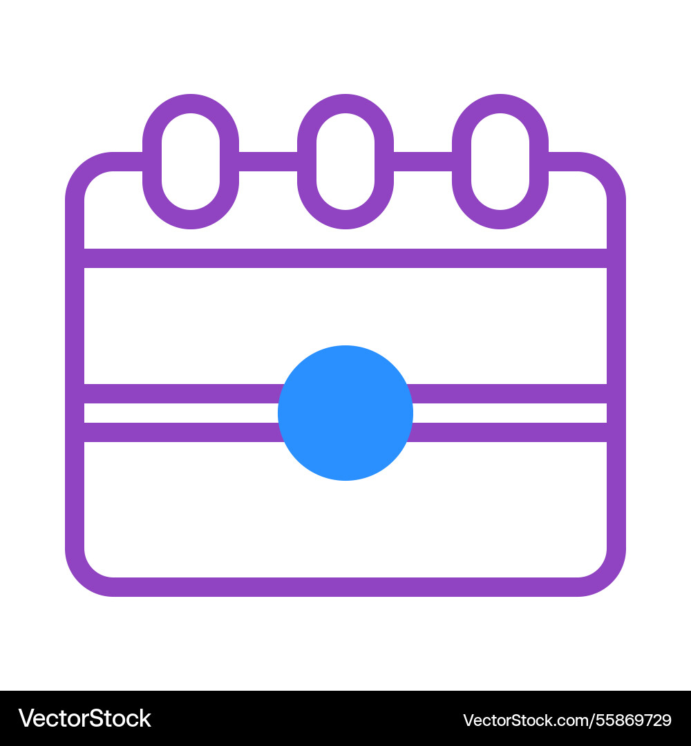 Calendar icon with marked date for schedule plan Vector Image