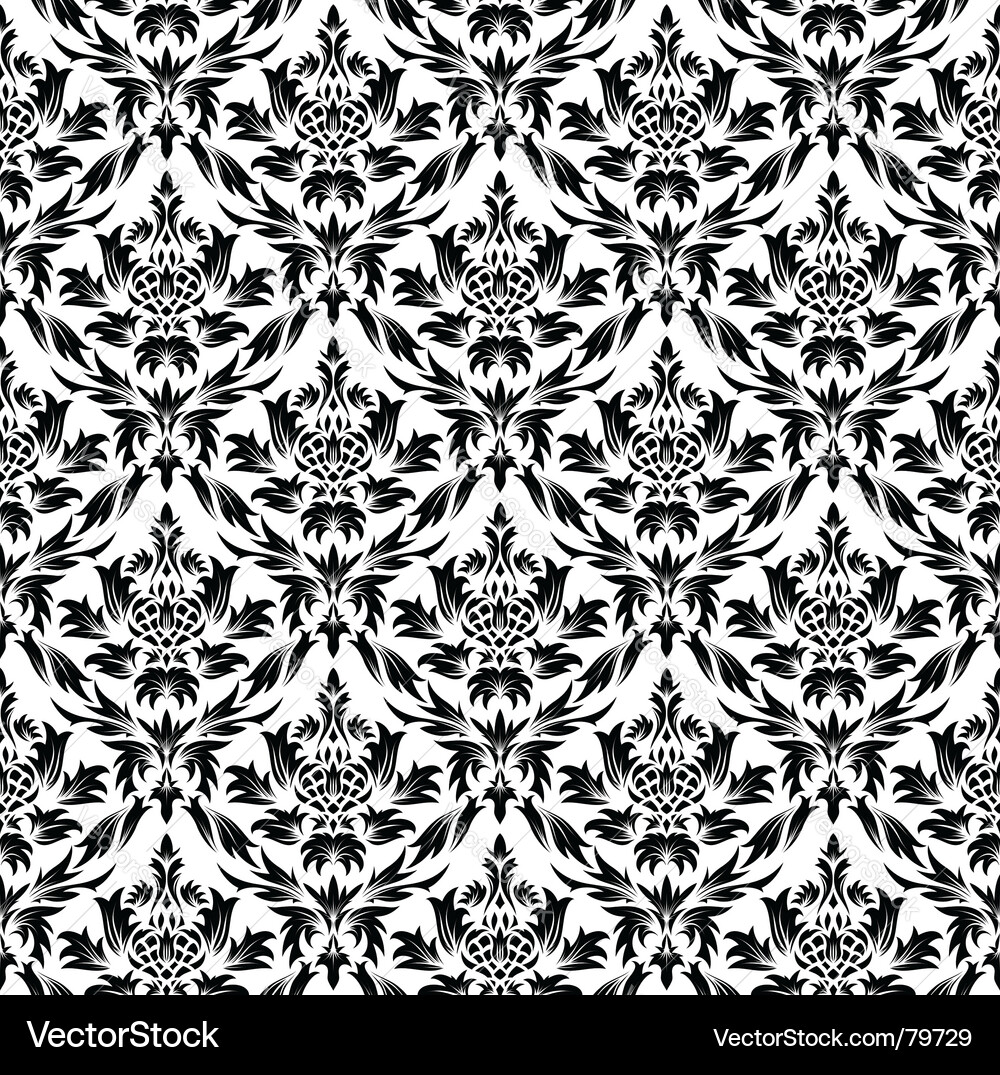 Damask pattern vector image