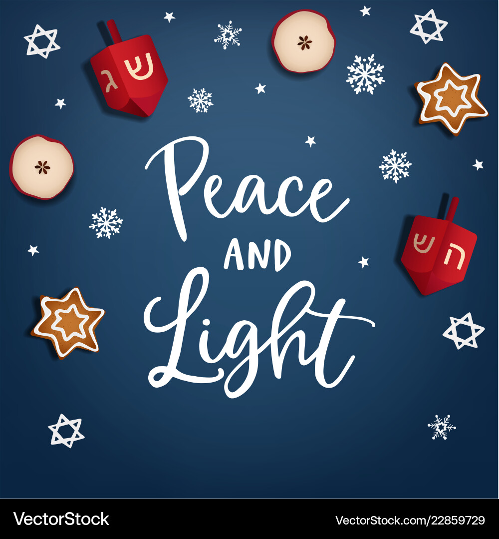 Hanukkah jewish festival of light greeting card Hanukkah jewish festival of light greeting card vector image