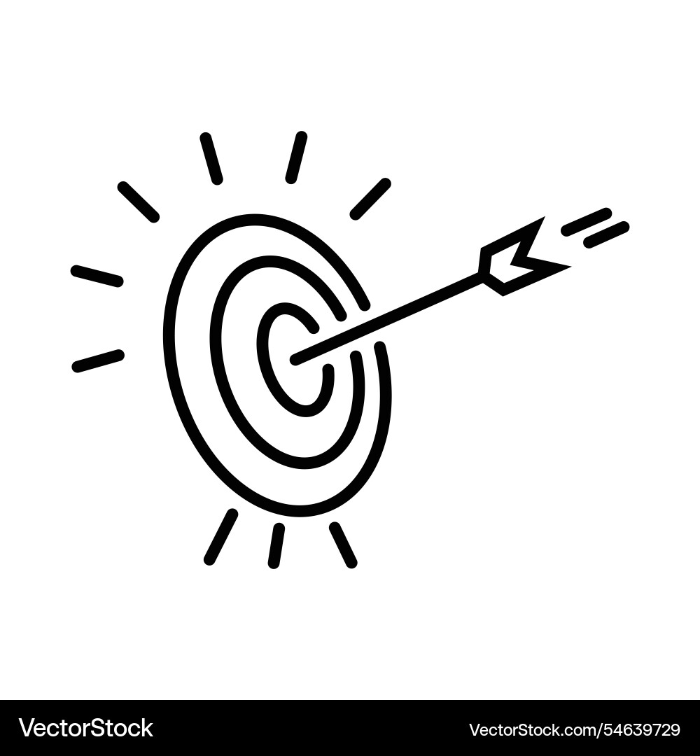 Target icon isolated Royalty Free Vector Image