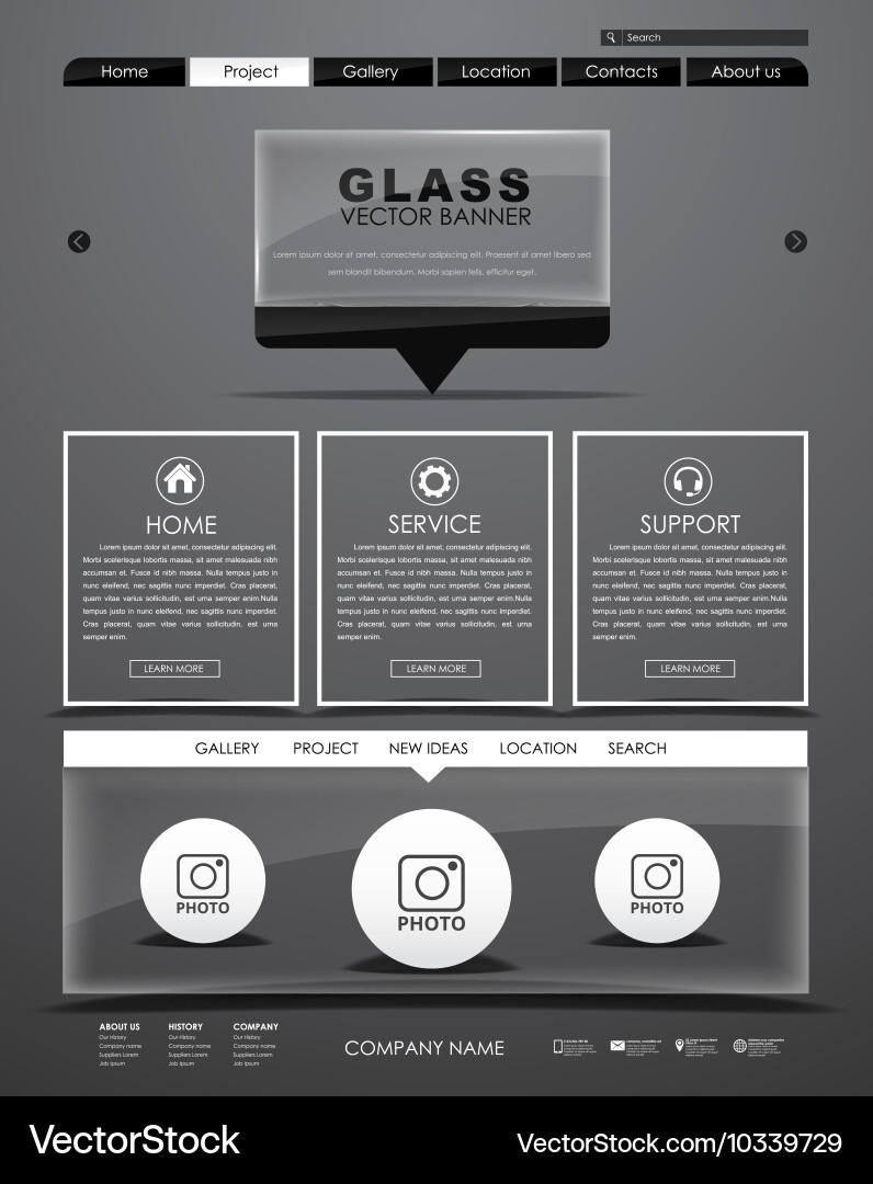 Template web site Vector Image