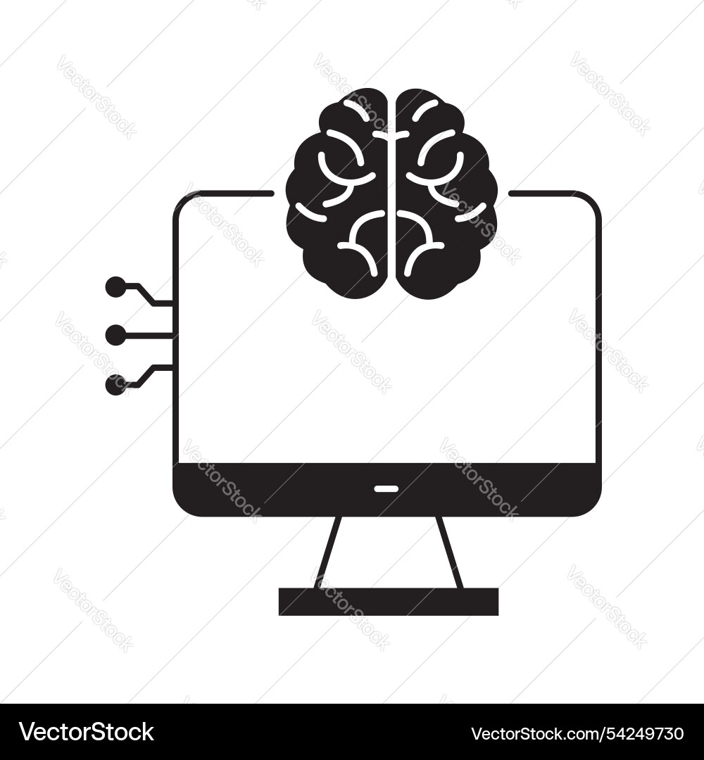 Ai Computing und intelligente Interface-Icon-Design Ai Computing und intelligente Interface-Icon-Design vektorbild