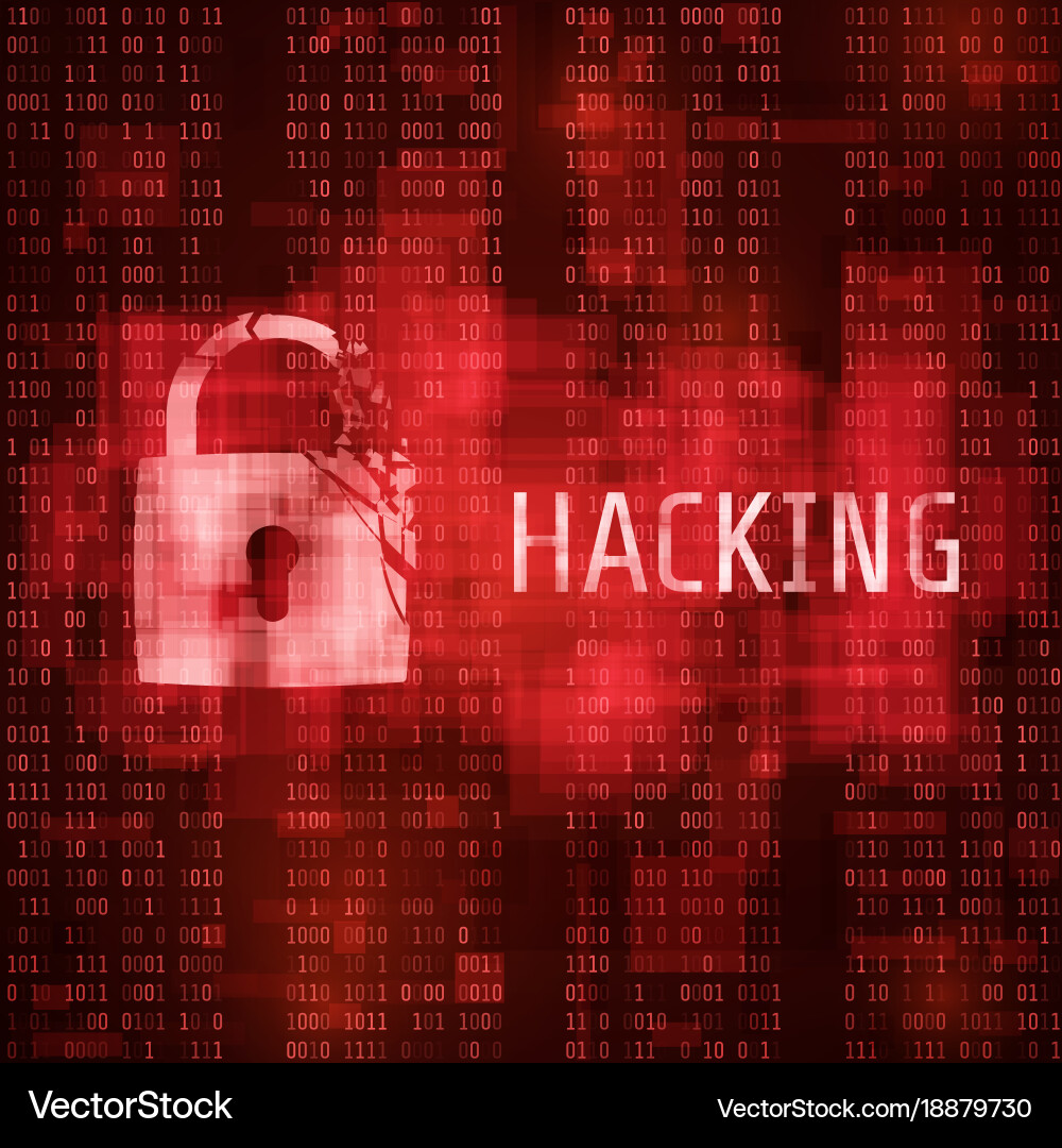 Cyber Attack Hacking Code vektorbild
