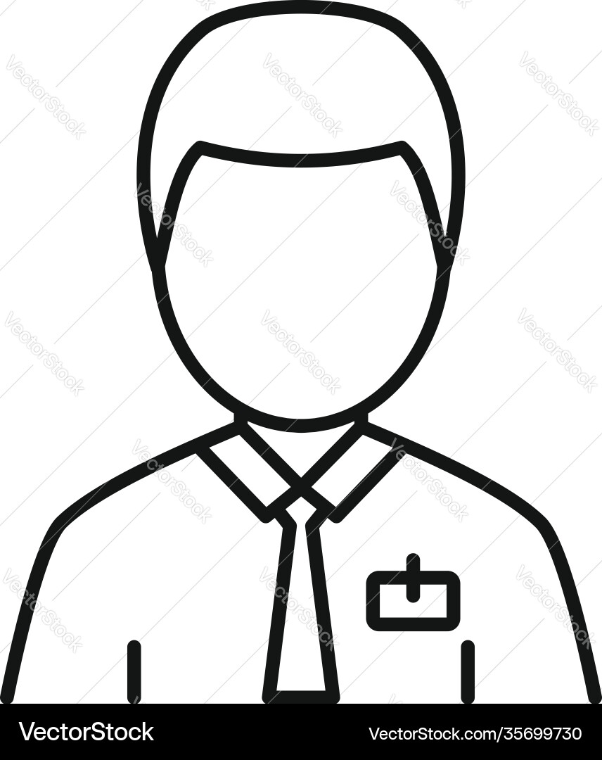 Man estimator icon outline style Man estimator icon outline style vector image