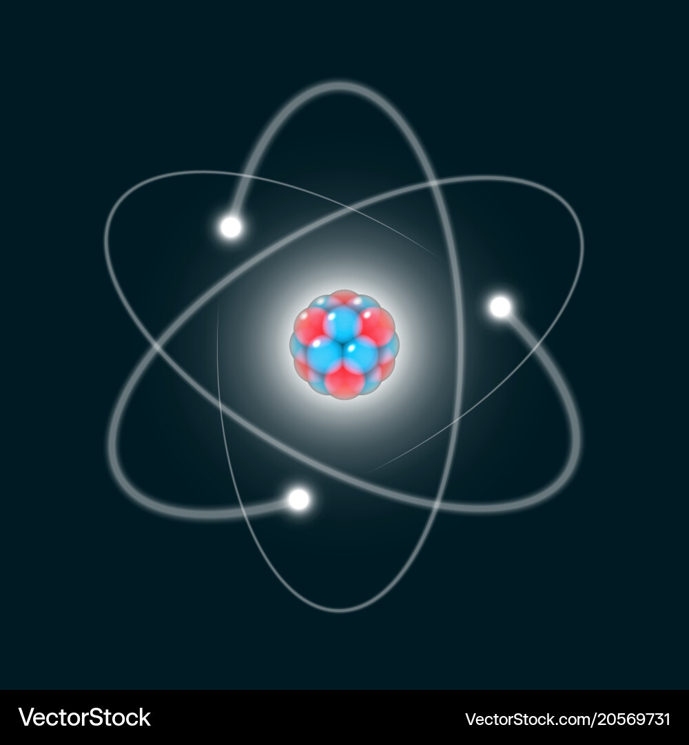 Abstract Atomic Structure Model vector image