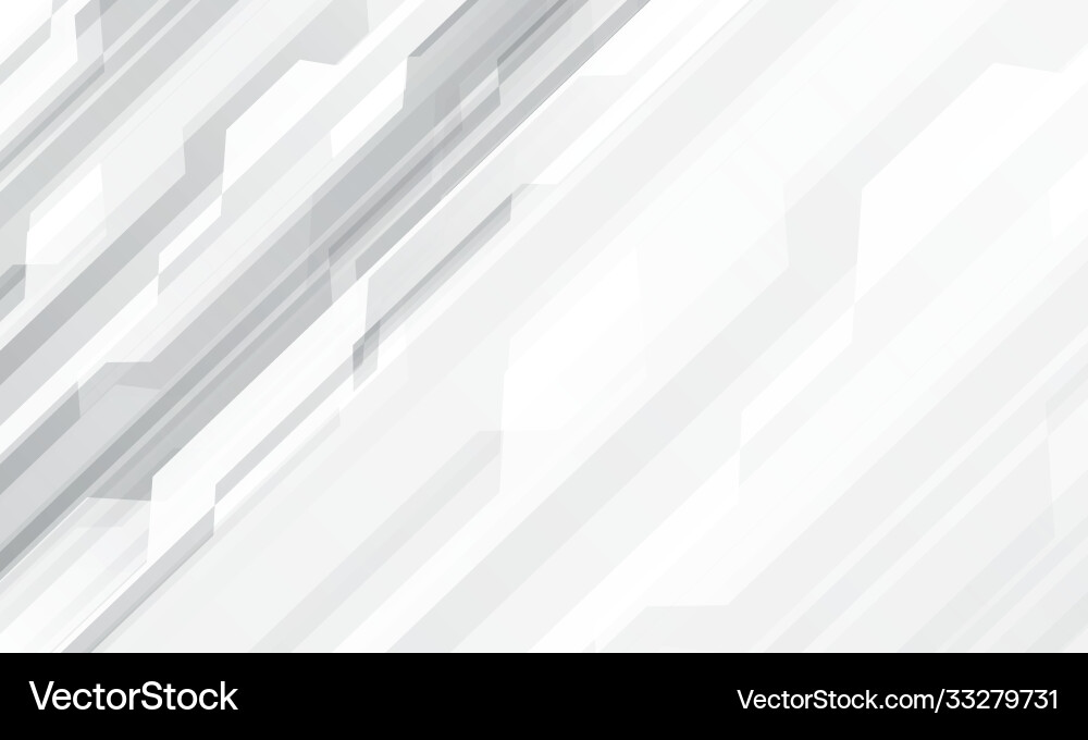 Abstract white grey geometric cyber design vector image