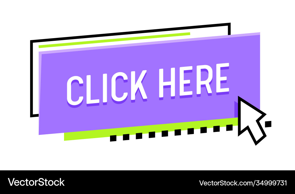Click Here Banner - Abstract Mouse Pointer vector image