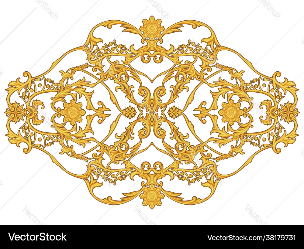 Goldene arabische mit Blumen Goldene arabische mit Blumen vektorbild