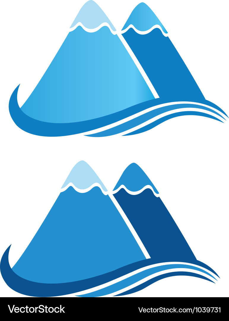 Mountain Landscape Logo Royalty Free Vector Image