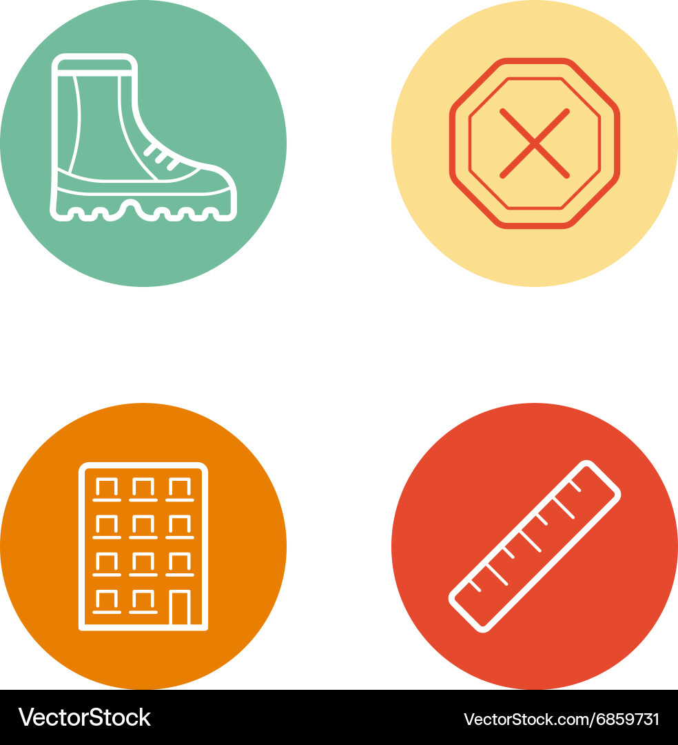 Round circle buttons with icons can be used vector image
