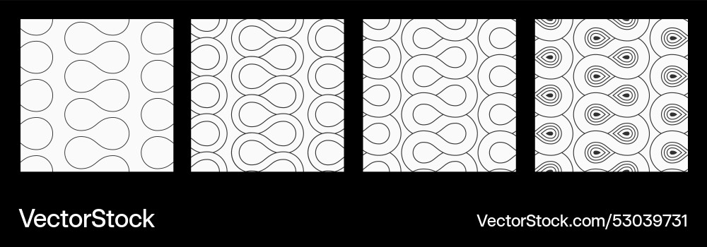 Set of four abstract seamless patterns Set of four abstract seamless patterns vector image