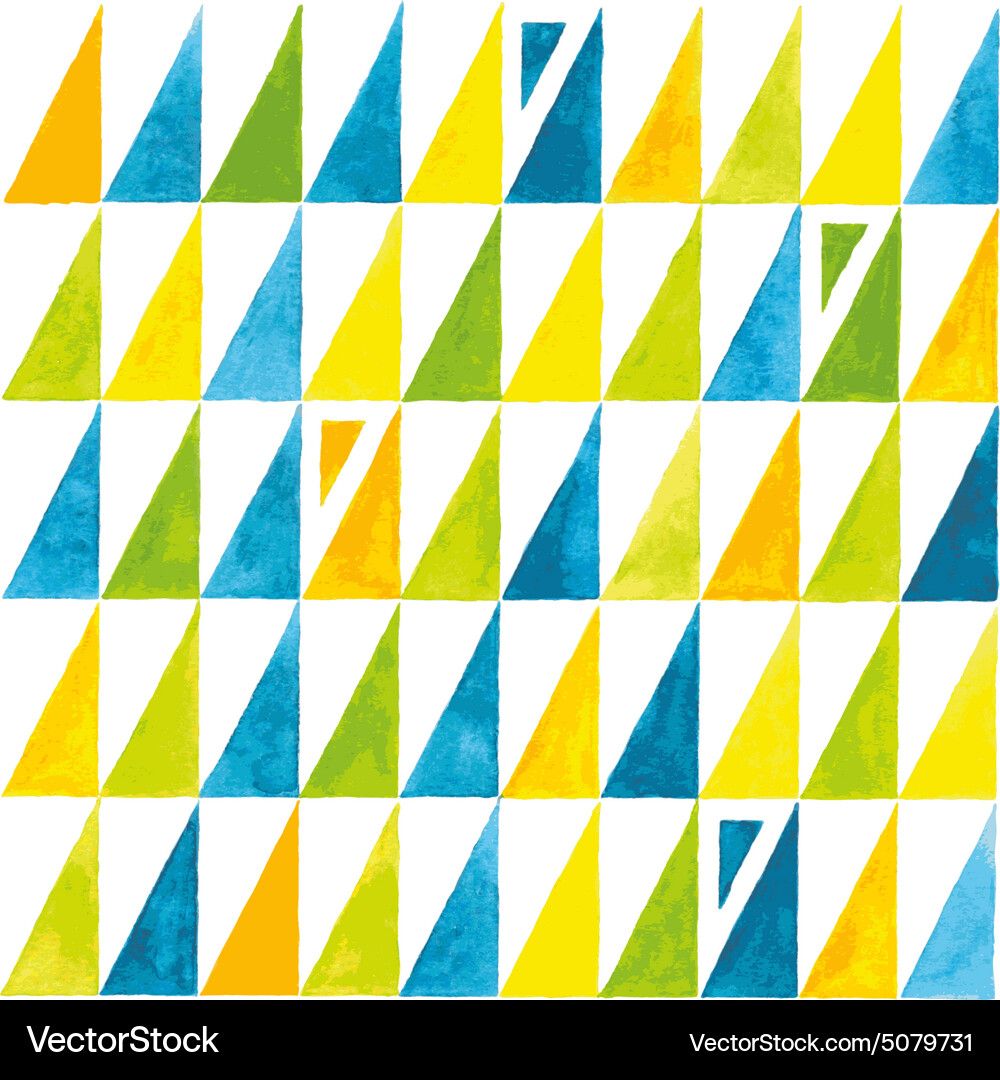 Watercolor Triangular Pattern Vector Image