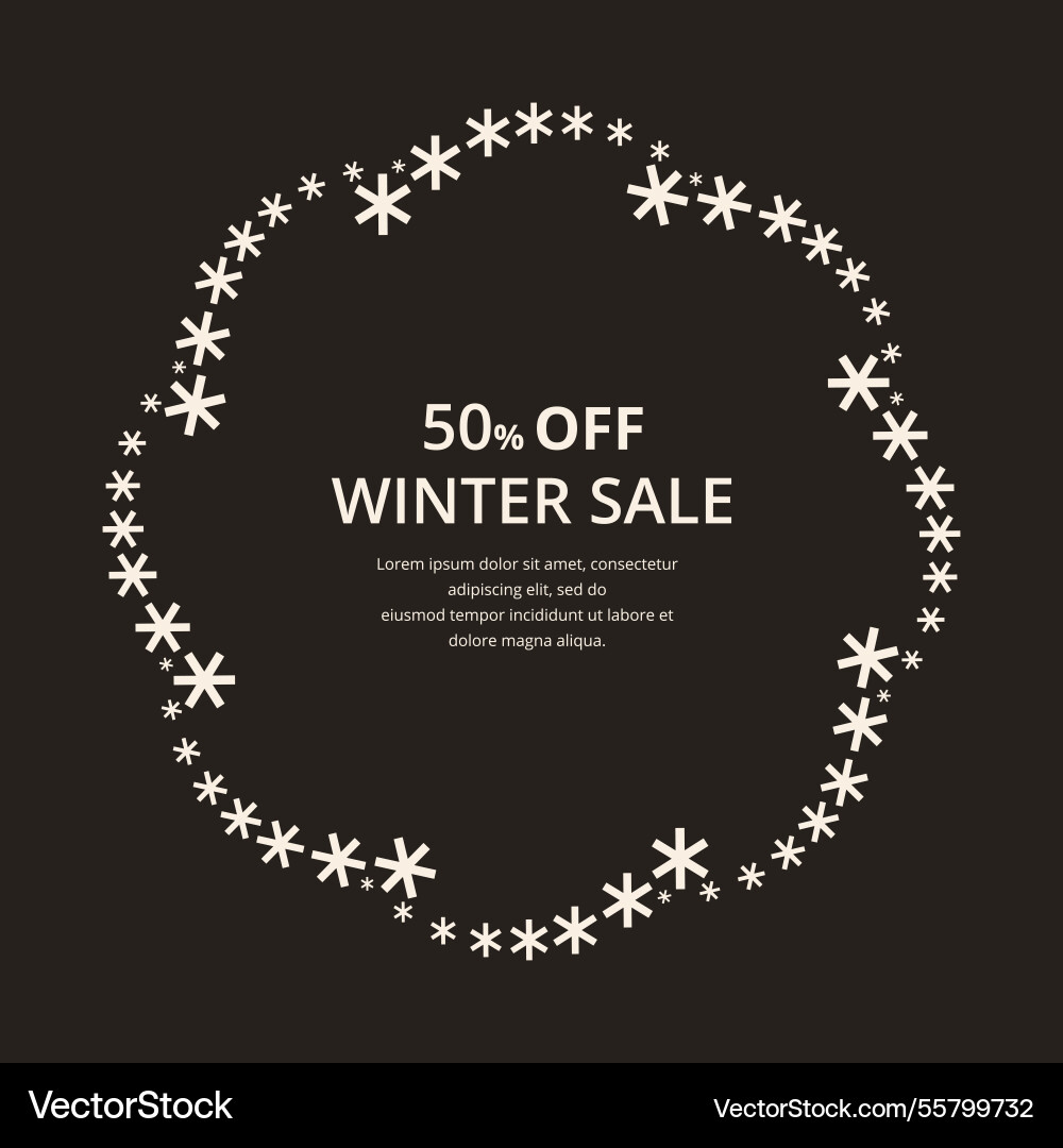 Black grey dotted simple rosette object Vector Image