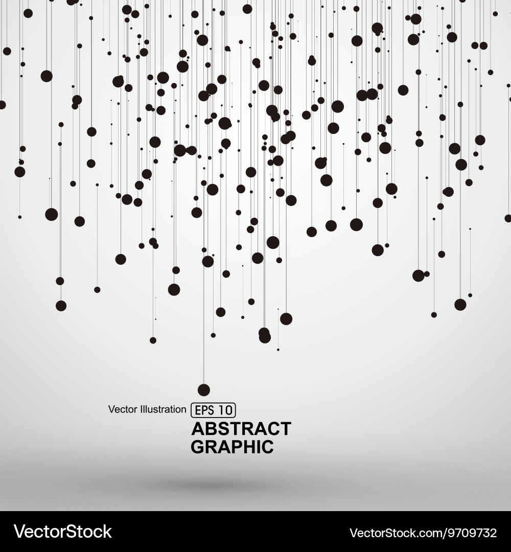 Dot and line consisting of abstract graphics Vector Image