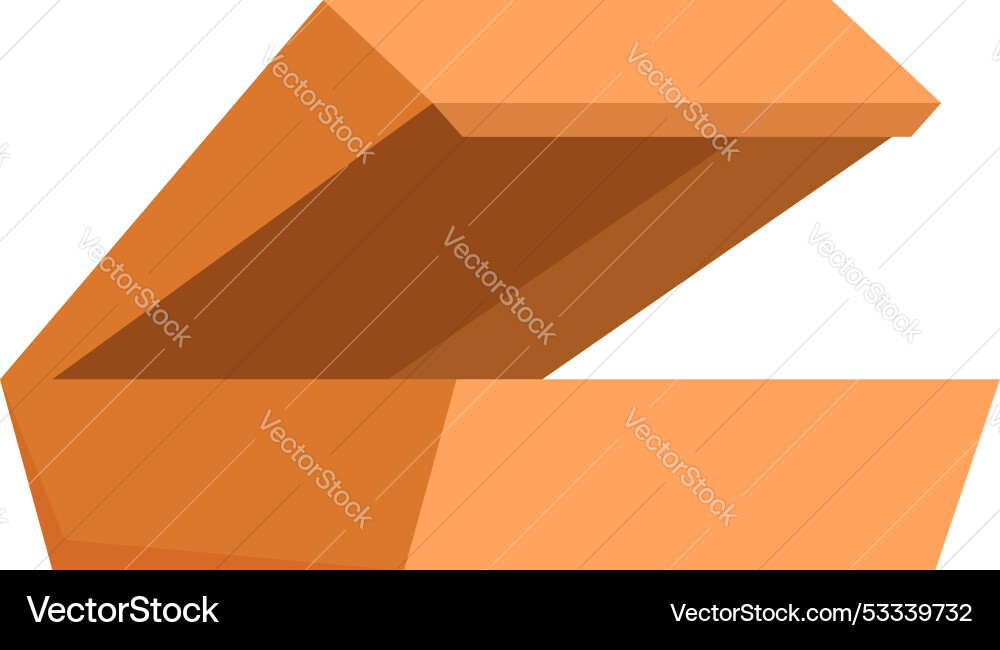 Empty cardboard box open presenting product inside Empty cardboard box open presenting product inside vector image