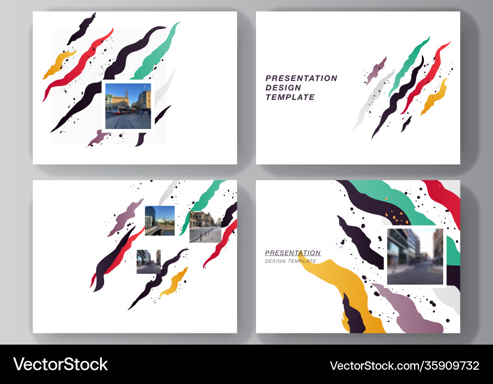 Layout presentation slides design Layout presentation slides design vector image