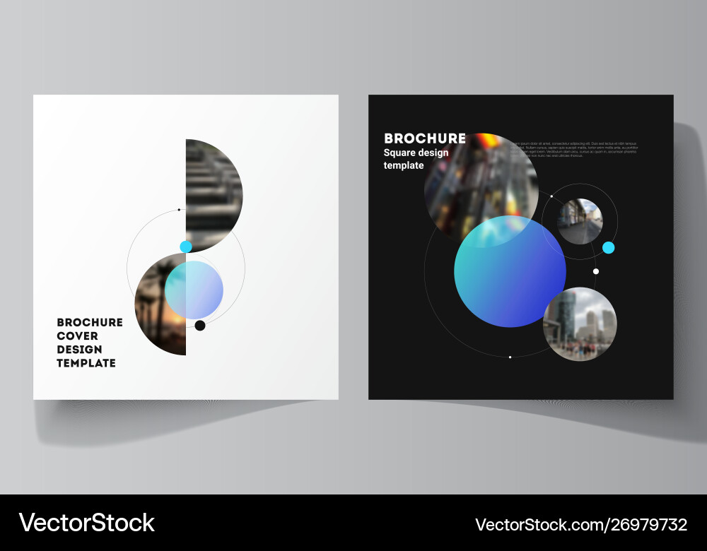 Layout two square format covers design Layout two square format covers design Vector Image